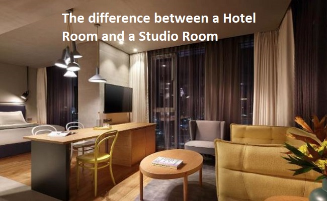 what is the difference between a hotel room and a studio room?